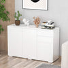 High Gloss Push-Open Design Storage Cabinet with Large & Small Cupboard and 2 Fl
