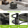 Round Lift Top Coffee Table with Hidden Storage, Modern Design for Living Room