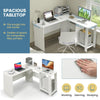L-Shaped Corner Computer Desk Workstation Home Office PC Table Writing Desk