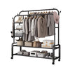 Heavy Duty Metal Double Rail Clothes Garment Hanging Rack Shelf Display Stand UK