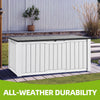 870L Garden Storage Box, Waterproof Lockable Resin Deck Box with Handles