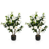 2 Pack Artificial Camellia Tree Faux Flower Plant Artificial Tree Home Decor