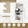 Kitchen Pantry Storage Cabinet Freestanding Baker's Rack 5-Tier Microwave Stand