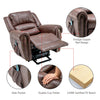 Electric Riser Recliner Message Chair PU Leather Armchair Reclining Single Sofa