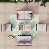 Outdoor Rattan Patio Furniture Set Sectional Sofa Patio Conversation Sets