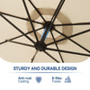 3M Banana Parasol Sun Shade Patio Hanging Umbrella Cantilever Canopy Beige