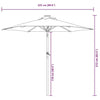 Garden Parasol with Black Steel 225 x 225 x 212 Parasol, Patio , D2R5