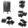 2-6Tier Kitchen Storage Trolley Rolling Cart w/ Rotating Baskets,Lockable Wheels