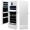 Costway 120cm LED Jewelry Mirror Cabinet Wall Mounted Jewelry Armoire Organizer