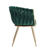Velvet Dining Chair with Door Knocker Ring Windsor Dressing Room Chair 1/2/4/6