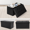 Ottoman Storage Box Folding Footstool Pouffe Seat Stool Chair Foot Bench Leather