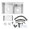 Double Bowl Stainless Steel Drop-in Kitchen Sink Dishwasher Vegetable Sink Home