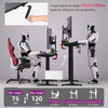 X-Large RGB Gaming Desk Height Adjustable Sit Stand up Desk Business Study Table