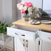 Kitchen Rolling Storage Trolley Cart Island Shelves Cupboard W/ Drawer & Cabinet