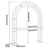 Strong 3-Pole Wedding Arch Stand Metal Flower Rack Door Frame Background Garden