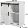 Sliding Barn Door Buffet Sideboard Storage Cabinet Home Bar Living Room Cabinet