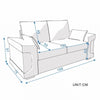 Upholstered Fabric 2 3 Seater Sofa Suite Couch Settee Set Padded Seat Furniture
