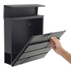 Letter Post Mail Box Metal Wall Door Gate Fence Garden Home House Lockable