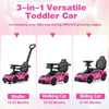 Foot to Floor Sliding Car Kids Sliding Walking Car w/ Storage-Pink