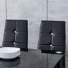 Panana Set of 4 New Faux Leather Black/Grey Dining Chairs Kitchen Home Chairs