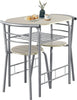 Small Table and 2 Chairs 3PCS Bar Kitchen Dining Breakfast Furniture Set W/Shelf