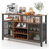 Wine Bar Cabinet 140cm Industrial kitchen Buffet Sideboard with storage