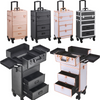 Rolling 4 in 1 Makeup Trolley Beauty Trolley Case w/Drawers Hairdressing Case