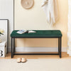 Green Velvet Padded Bed Bench Dining Bench Ottoman Stool Living room Modern