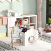 3 Pieces Kids Table and Chair Set Wooden Toddler Activity Art Table Drawing