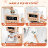 Kids Corner Wooden Play Kitchen with Coffee Machine & Slide-White