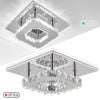 Crystal Chandelier Square Ceiling Light LED Lamp Pendant Light Living Room