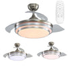3 Invisible Blades Chandelier LED Ceiling Fan Light 6 Wind Speed 4 Timer Setting