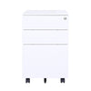 Office Mobile Filing Cabinet Metal Cupboard Drawer Unit on 5 Castors 3 Drawers