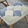 Boucle Rocking Chair with Footstool Lazy Cozy Leisure Seating for Living Room