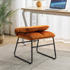 Nordic Velvet Upholstered Accent Chair Fold Away Backrest Armchair Dining Chairs