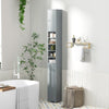 Bathroom Tall Cabinet Slim Freestanding Storage Organizer Cupboard With 2 Doors