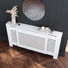 Radiator Cover Adjustable White Painted MDF Wood Cabinet Traditional Furniture
