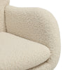 Creamy Style Lambswool Upholstered Teddy Fabric Armchair Lazy Rocking Chair Sofa