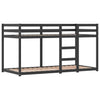 Bunk Bed with Curtains White and Black 90 x 200 Solid Z6E3