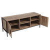 Modern Wooden Metal Frame TV Tele Stand Unit Cabinet With 2 Doors&Open Storage