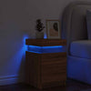 Modern Bedside Cabinet in Brown Oak with Adjustable - Bedroom Storage P0H7