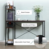 Industrial Computer Desk Storage Book Shelves Workstation Study Writing Table