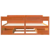 Bed Frame without Mattress Wax Brown Super King Solid Wood Pine