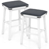 76CM Upholstered Bar Stool Set of 2 Backless Counter Height Stools Dining Chairs