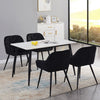 Noble Set of 2 Dining Chairs Velvet Armchairs Upholstered Soft Seat Back Metal