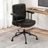 Office Comfy Rolling Task Chair Makeup Vanity Chair w/Wheels-Coffee