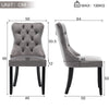 Set of 6 Velvet Dining Chairs High Back Wooden Legs for Home Dining Room Kitchen