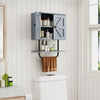 Bathroom Space Saving Storage Cabinet w/ Double Doors-Grey