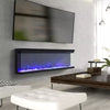 Electric Fireplace Media LED Wall Fire Wall Mounted / Standing Heater 40-100in