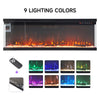 LED Fireplace Media Wall Fire Wall Mounted / Standing Electric Heater 40-100in